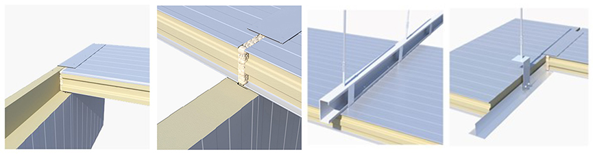 Panel Atap Puf untuk Detail Sistem Plafon Ruang Penyimpanan Dingin2